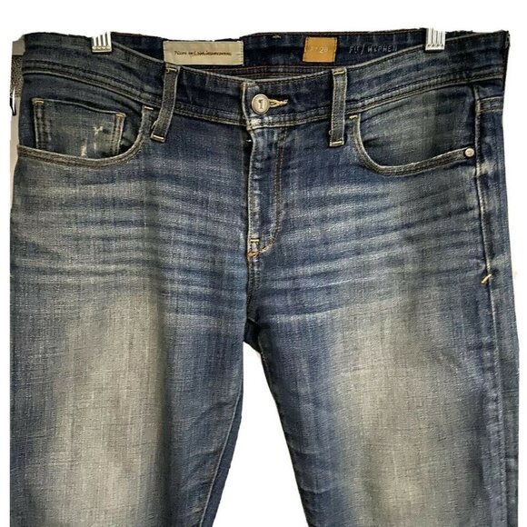 Anthropology Pilcro The Letterpress Hyphen Distress Cuffed Jeans 28x29 Stretch - Picture 3 of 10